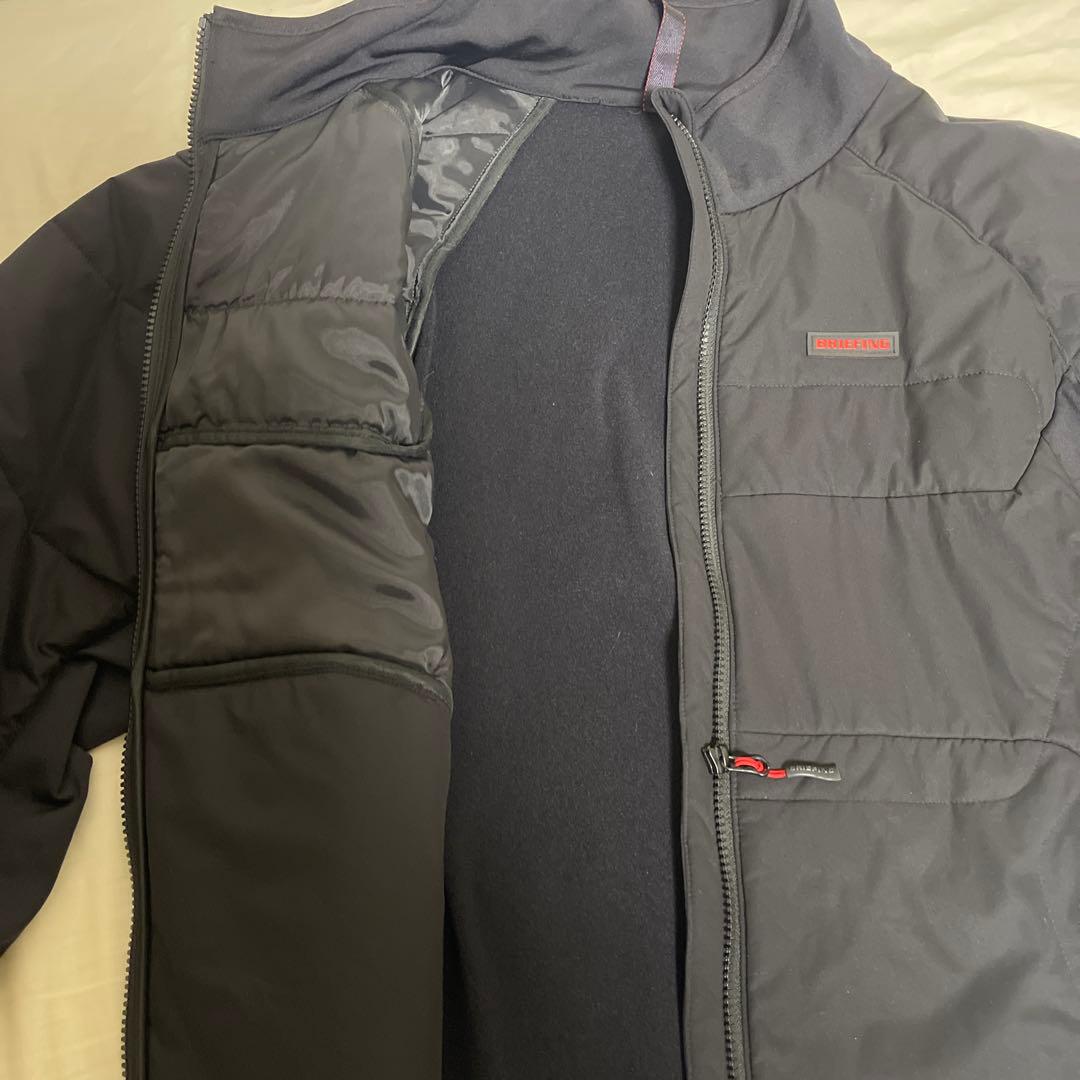 BRIEFING ブラックジャケット 中綿入りXL美品‼️ ブリーフィング ゴルフウェア 中綿ジャケット 秋 冬 MS HYBRID DOWN