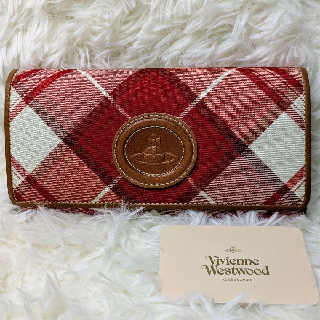 極美品】ヴィヴィアンイーストウッド 長財布 タータンチェック オーブ