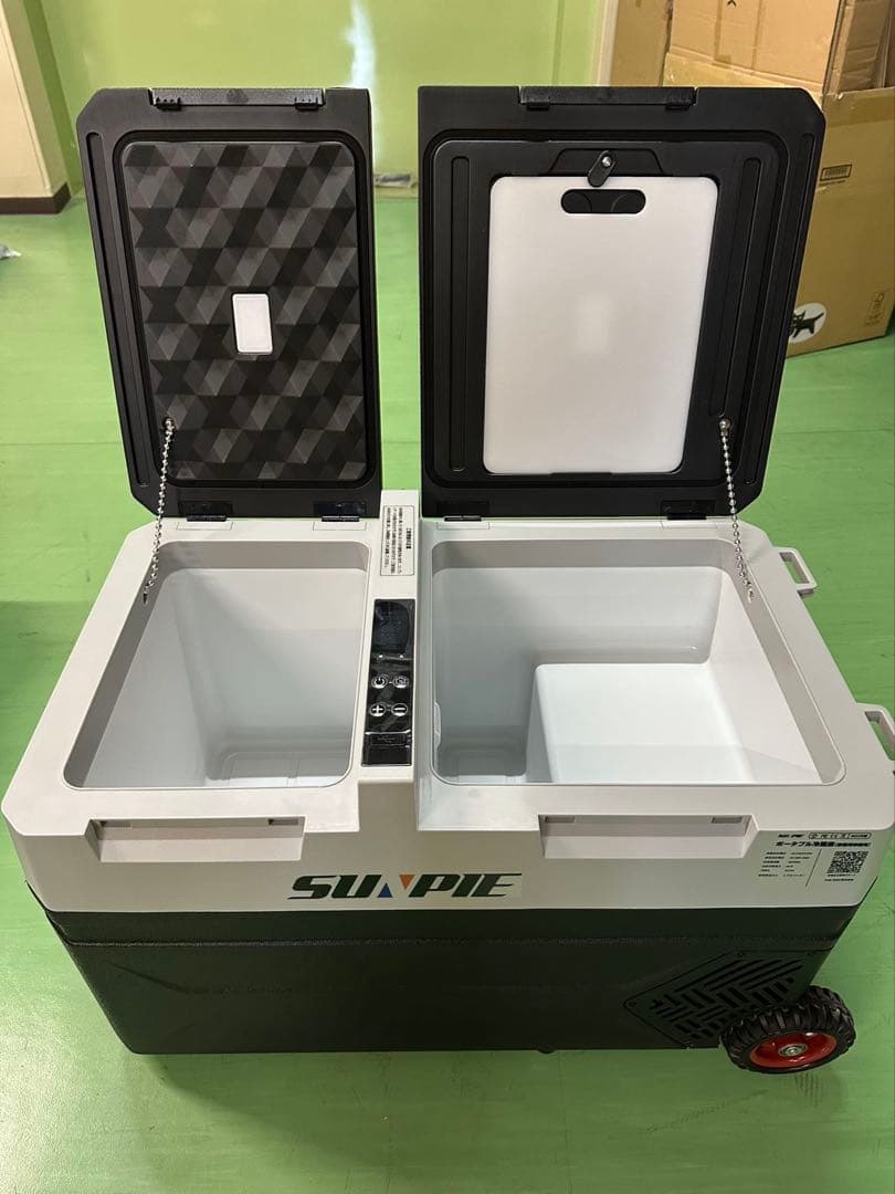 車載冷蔵庫 2室 2枚ドア 42L 冷凍庫 -20~10度 AC/DC電源対応