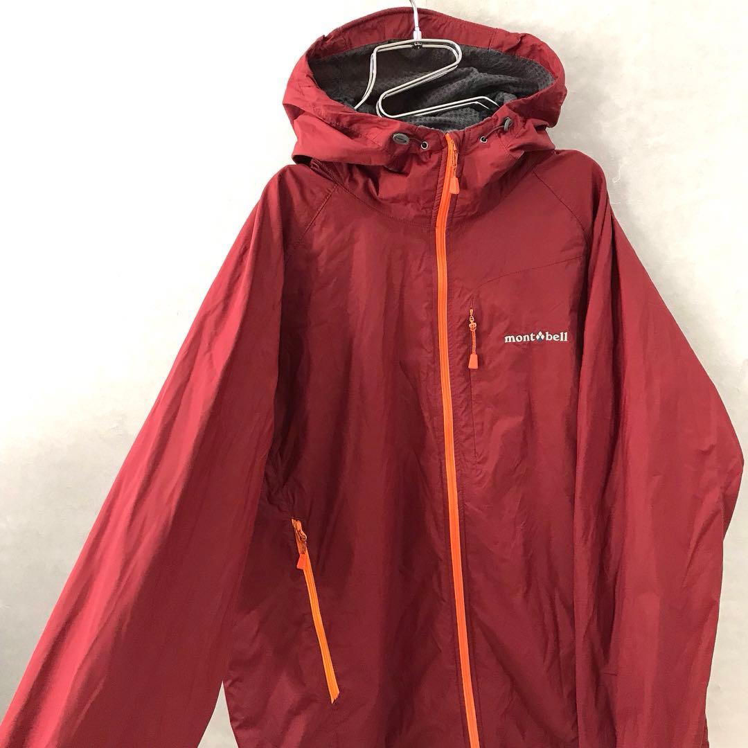 mont-bell ライトシェルパーカー 裏地付き 美品 赤 XL 美品】mont-bell ライトシェルパーカ W's L レッド赤 軽量 - メルカリ