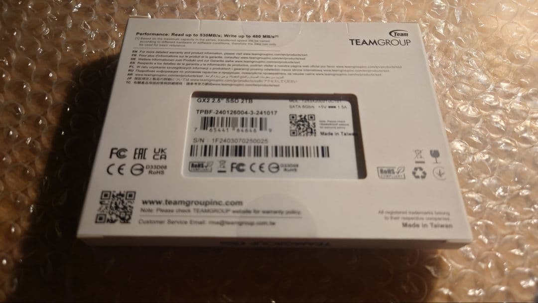 TEAMGROUP GX2 2TB SSD 2.5インチ SATA 未使用