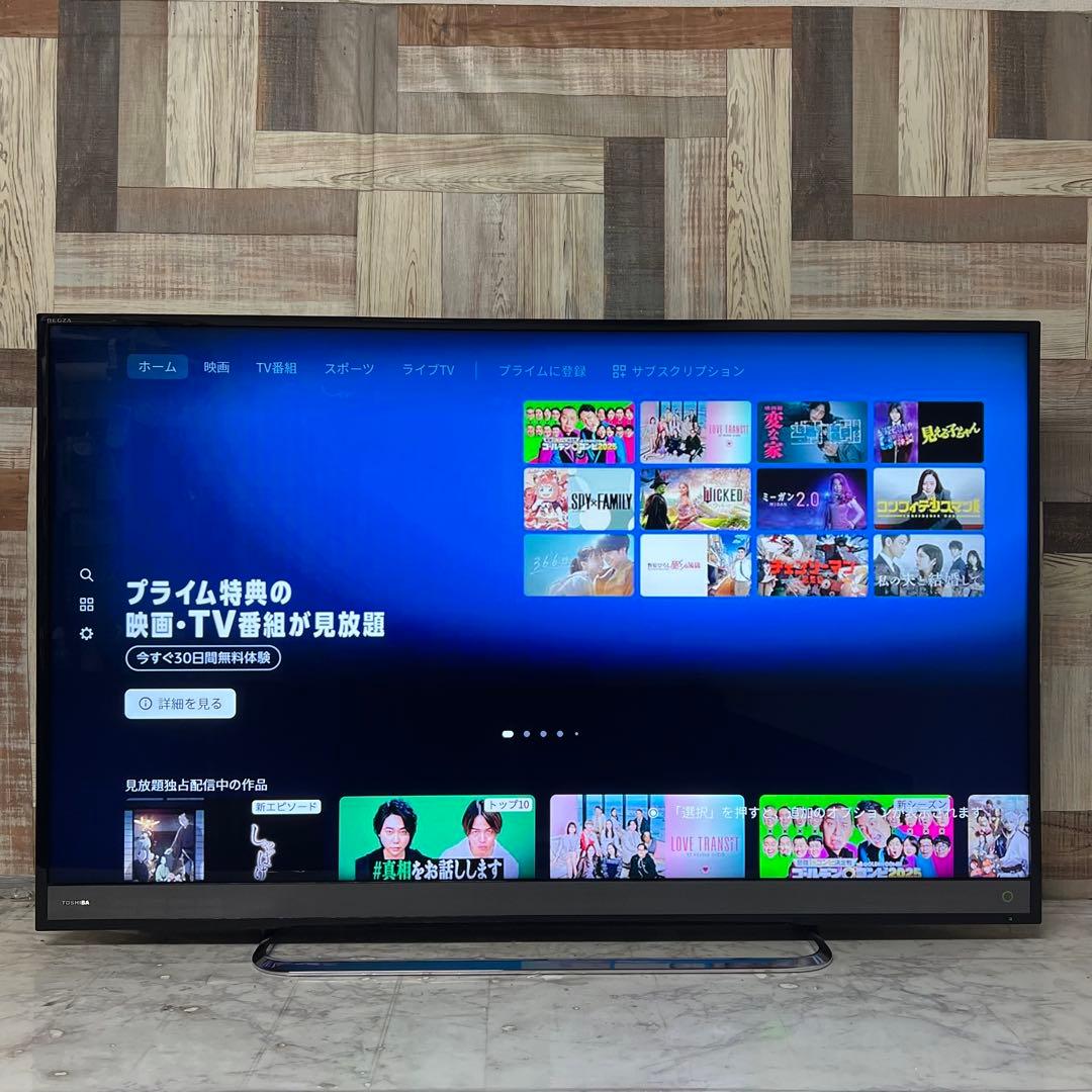 即日受渡❣️全国送料込東芝50型4K液晶テレビ3チューナー精細感ある高画質