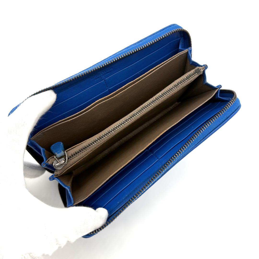 ☆希少色・美品☆ボッテガ ヴェネタ ラウンドジップ 長財布 イ