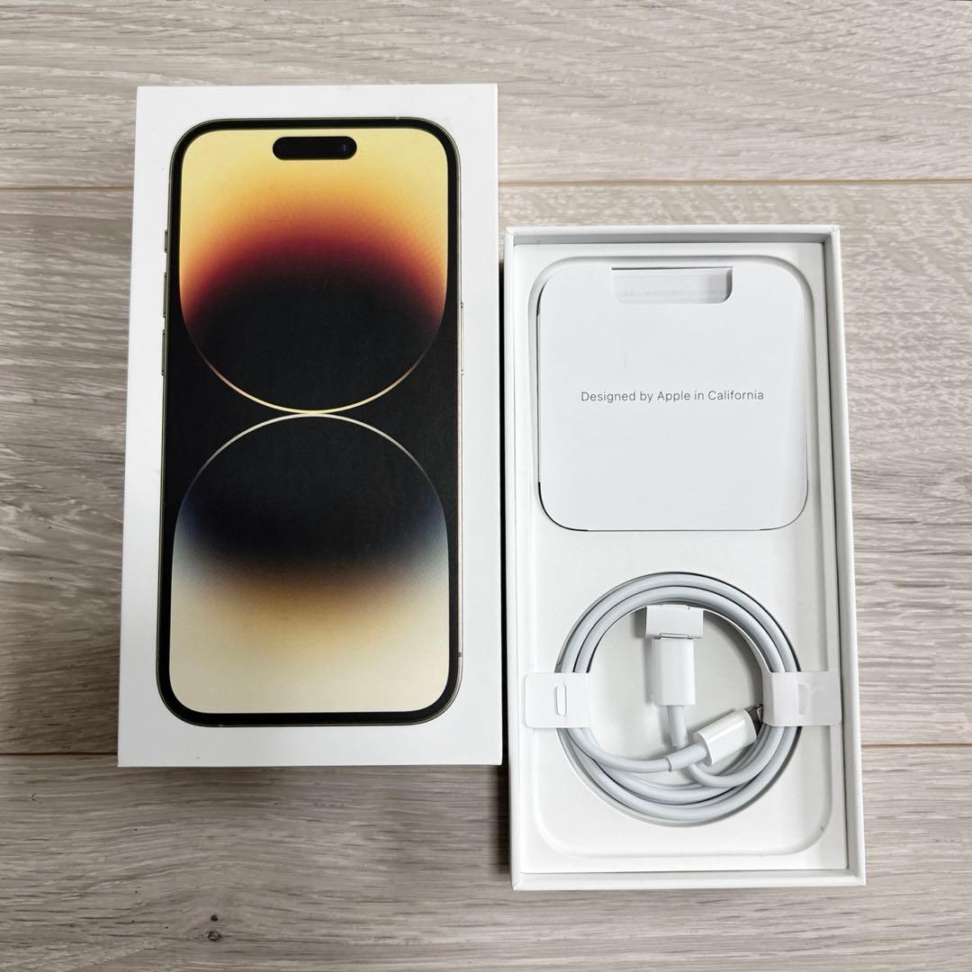 iPhone 14 pro 256 GB ゴールド simフリー 本体＋箱