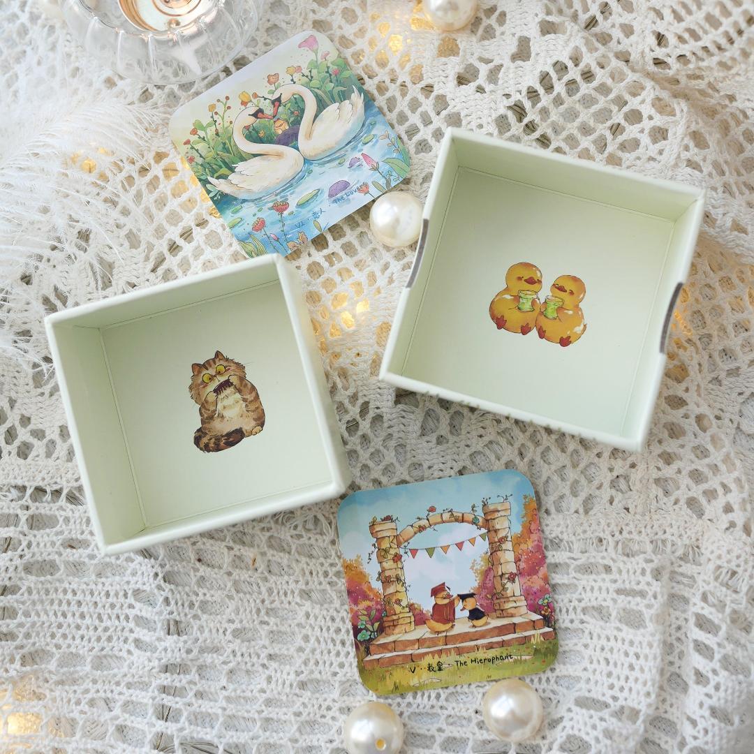 正規品タロットカード】正方形・スクエア型✨キュートなアヒルたちの