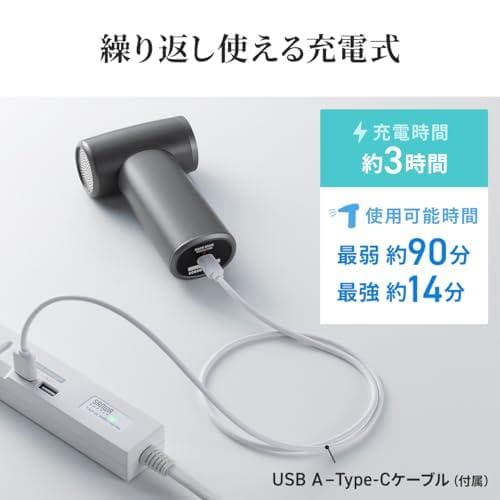 サンワダイレクト 電動エアダスター 充電式 USB-C 4段階風量調節 ガス不p