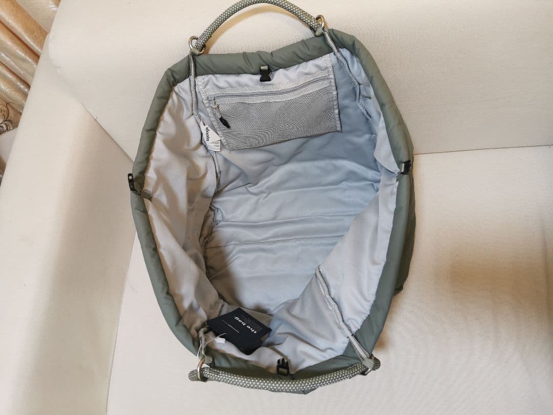 Topologie グレー キルティング トートバッグ大容量折りたたみ