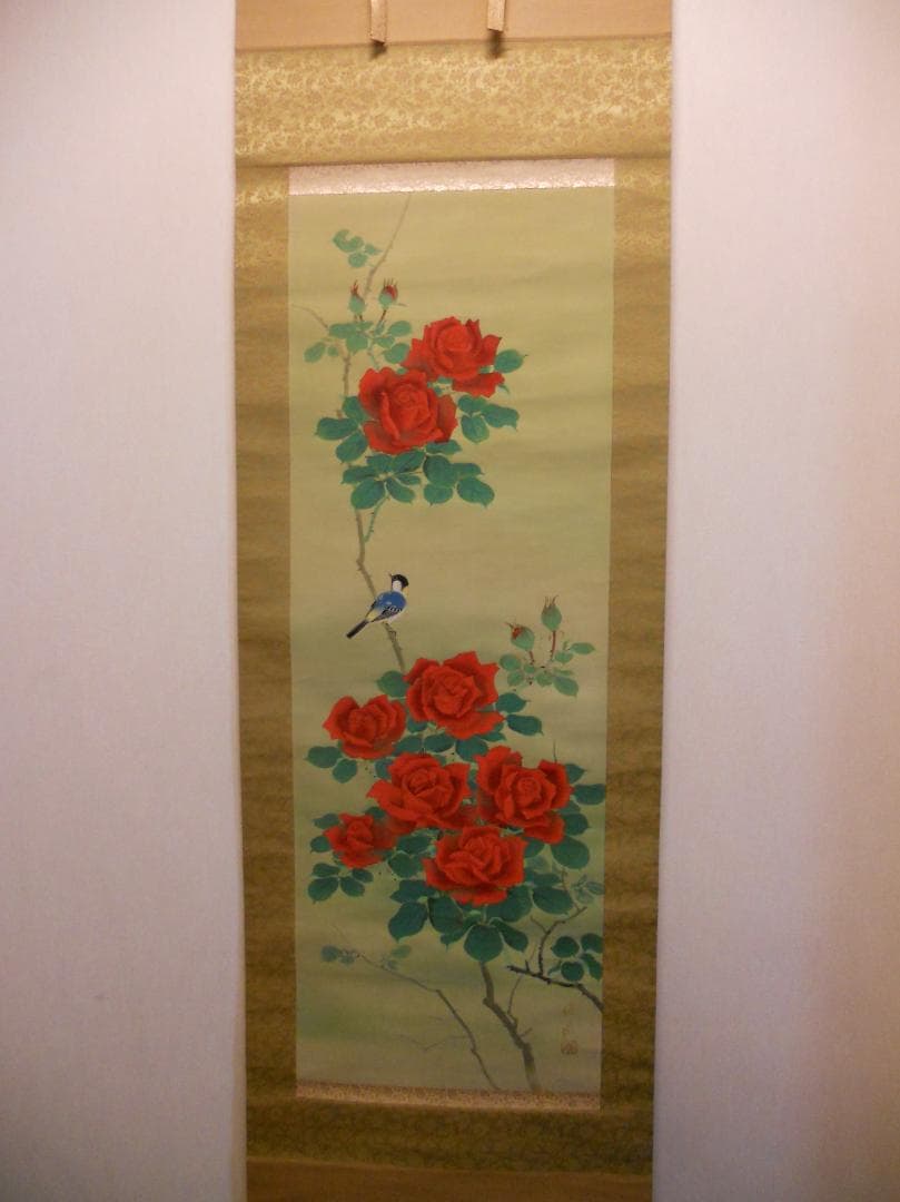 オンライン ショップ 安いホビー・楽器・アート - 掛け軸 道成 薔薇に