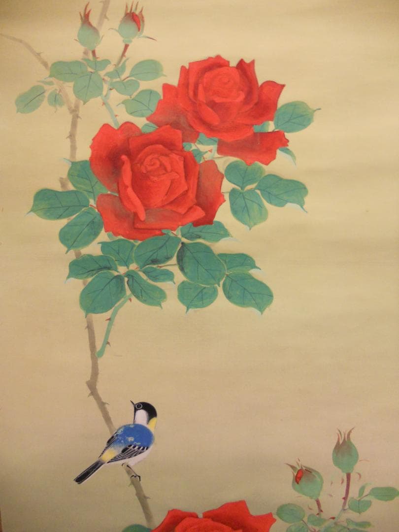 オンライン ショップ 安いホビー・楽器・アート - 掛け軸 道成 薔薇に