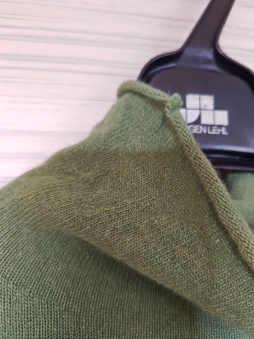 ヨーガンレール グリーン プルオーバーニット ゆったり アンゴラ混