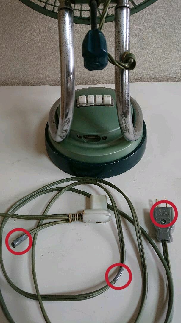 三菱扇風機 DM-12L(?) /シルバーグリーン/アンティーク