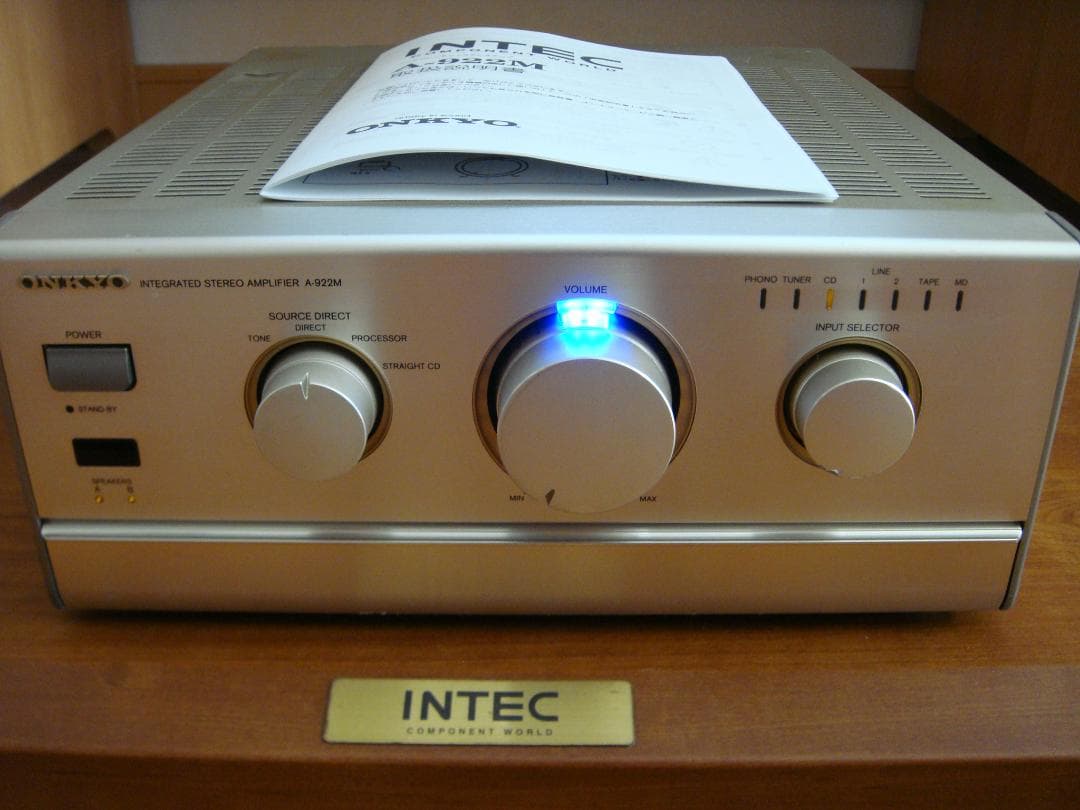 整備済 ONKYO オンキョー プリメインアンプ A-922M 取説付