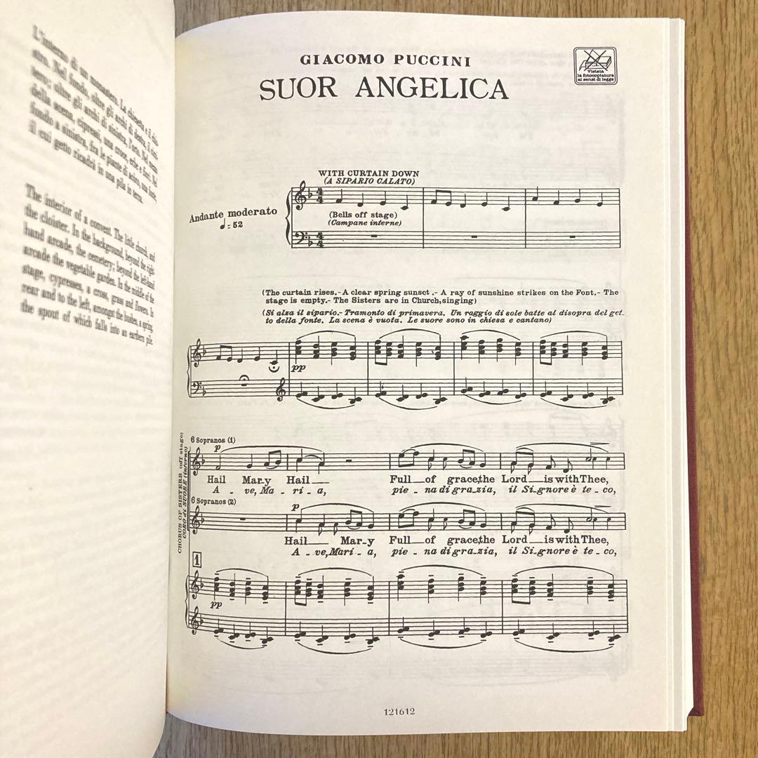 RICORDI プッチーニ 外套 修道女アンジェリカ ジャンニスキッキ　正月割引