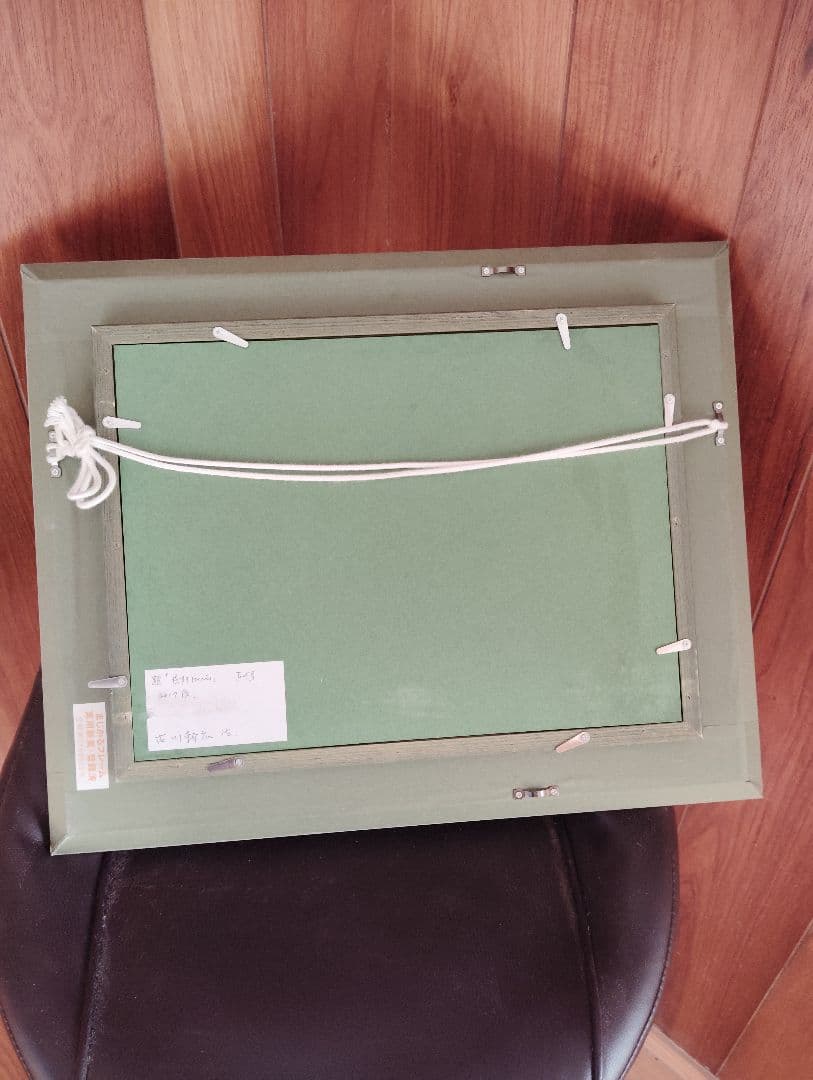 「供するHexis」果物と木箱の油彩画吉川幹広作F4号