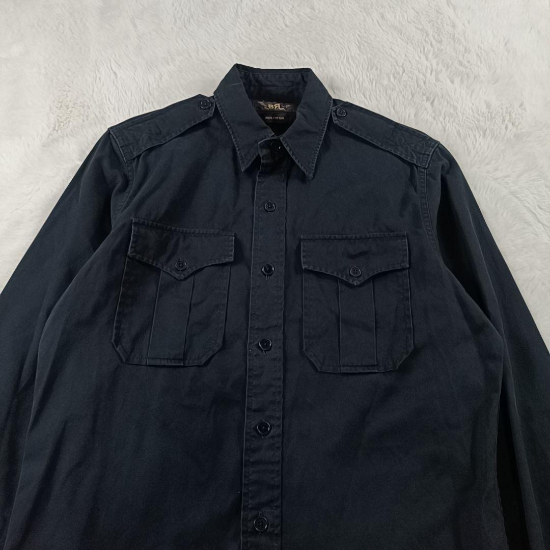 希少✨RRL ダブルアールエル ミリタリーシャツ 長袖シャツ エポレット