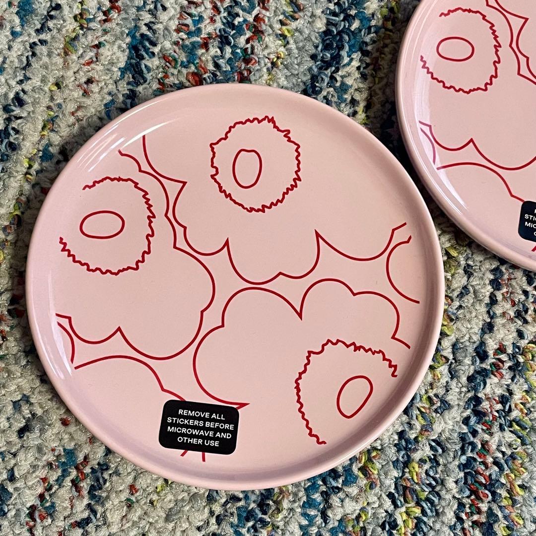 新品未使用 marimekko ウニッコ ピンク プレート 13.5cm 2枚組 - メルカリ