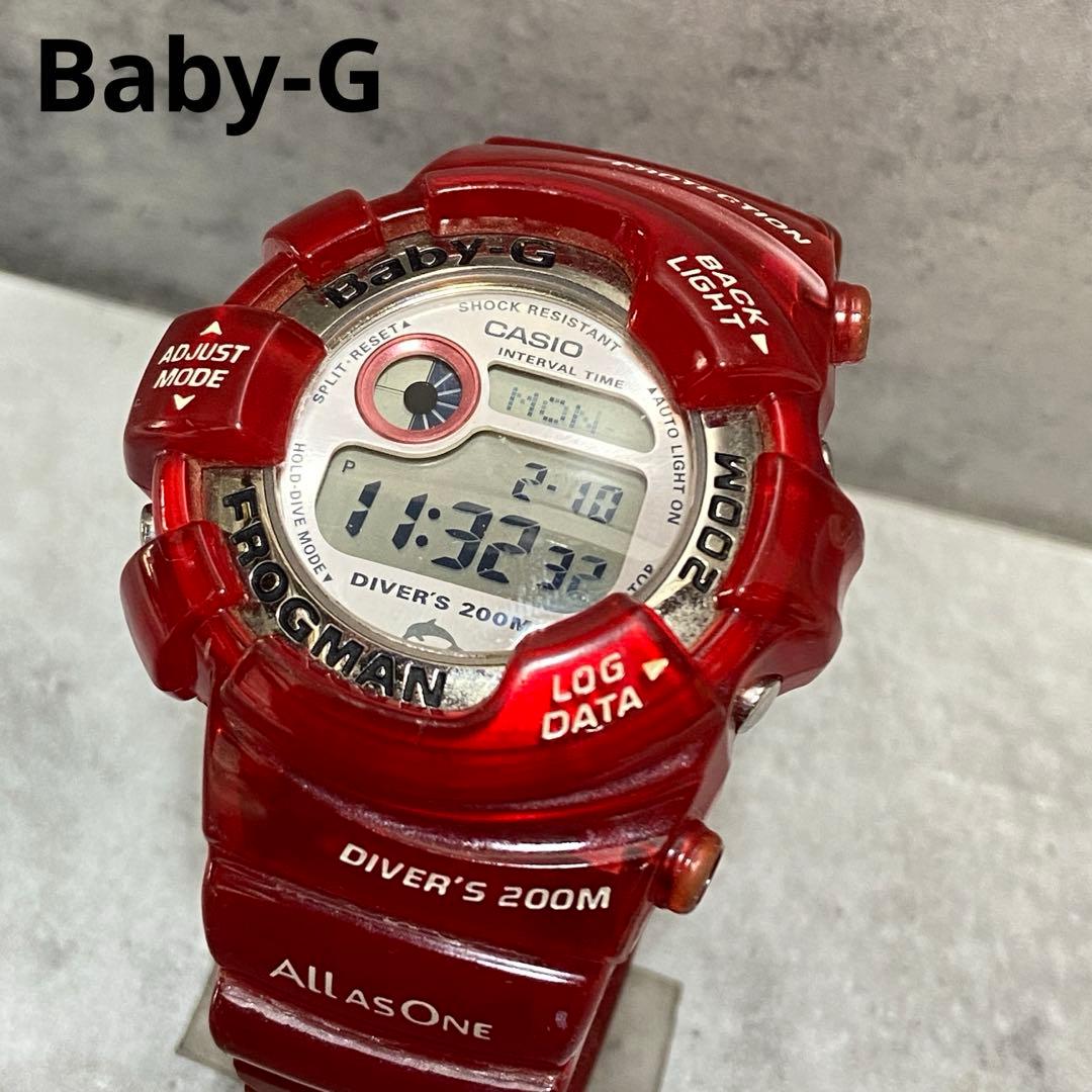 CASIO カシオ⭐️Baby-G イルカクジラモデル　レッド　BGW-104K G-SHOCK」と「BABY-G」がイルカ・クジラモデルを発売