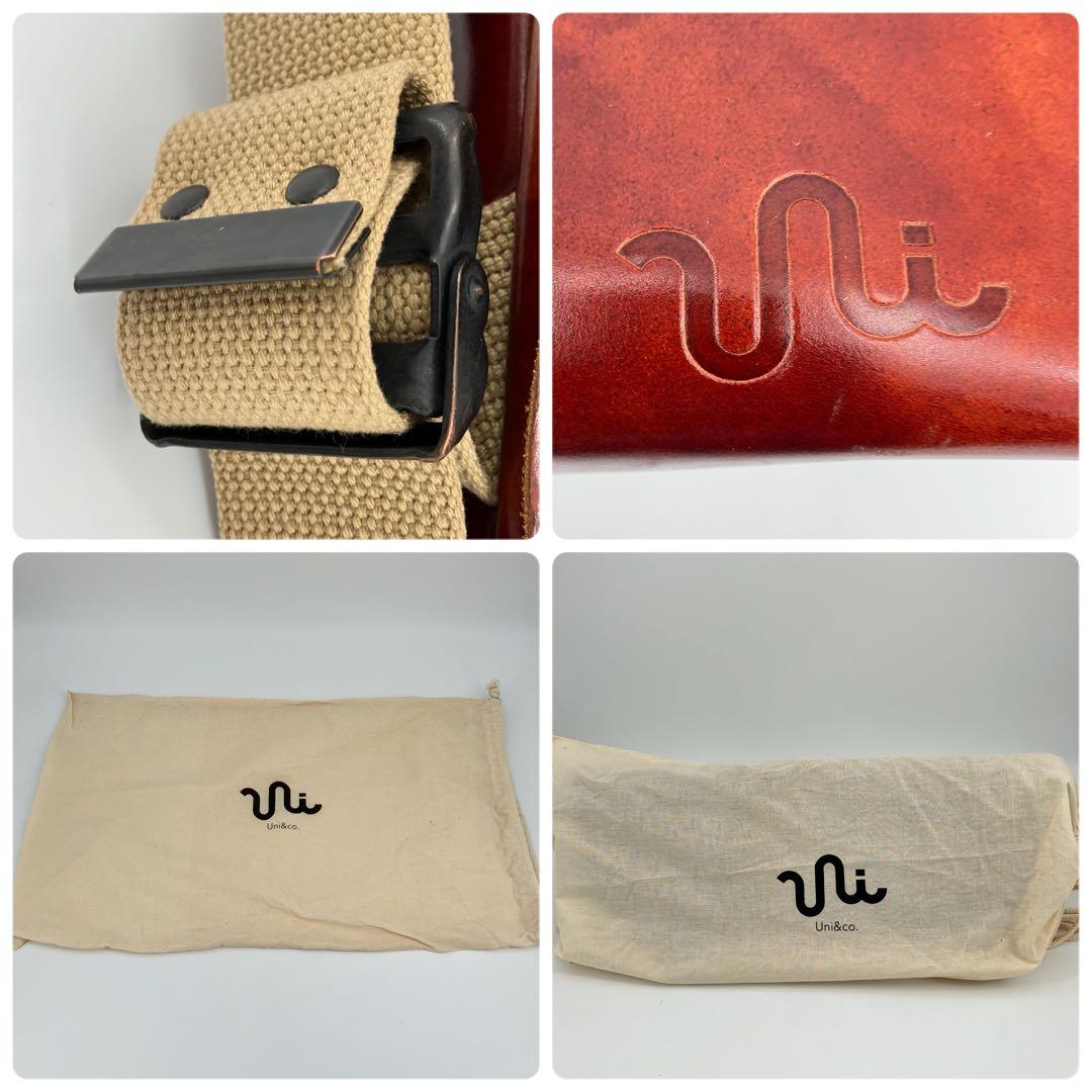 ユニアンドコー メッセンジャーバッグ レザー ワックス加工 Mサイズ