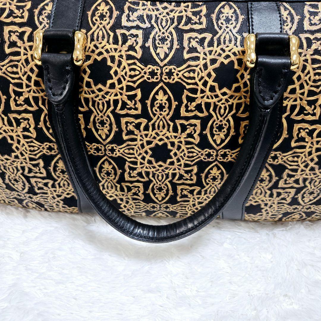 限定値下☆【希少】印傳屋 INDEN-YA キナート ボストンバッグ 鹿革 本