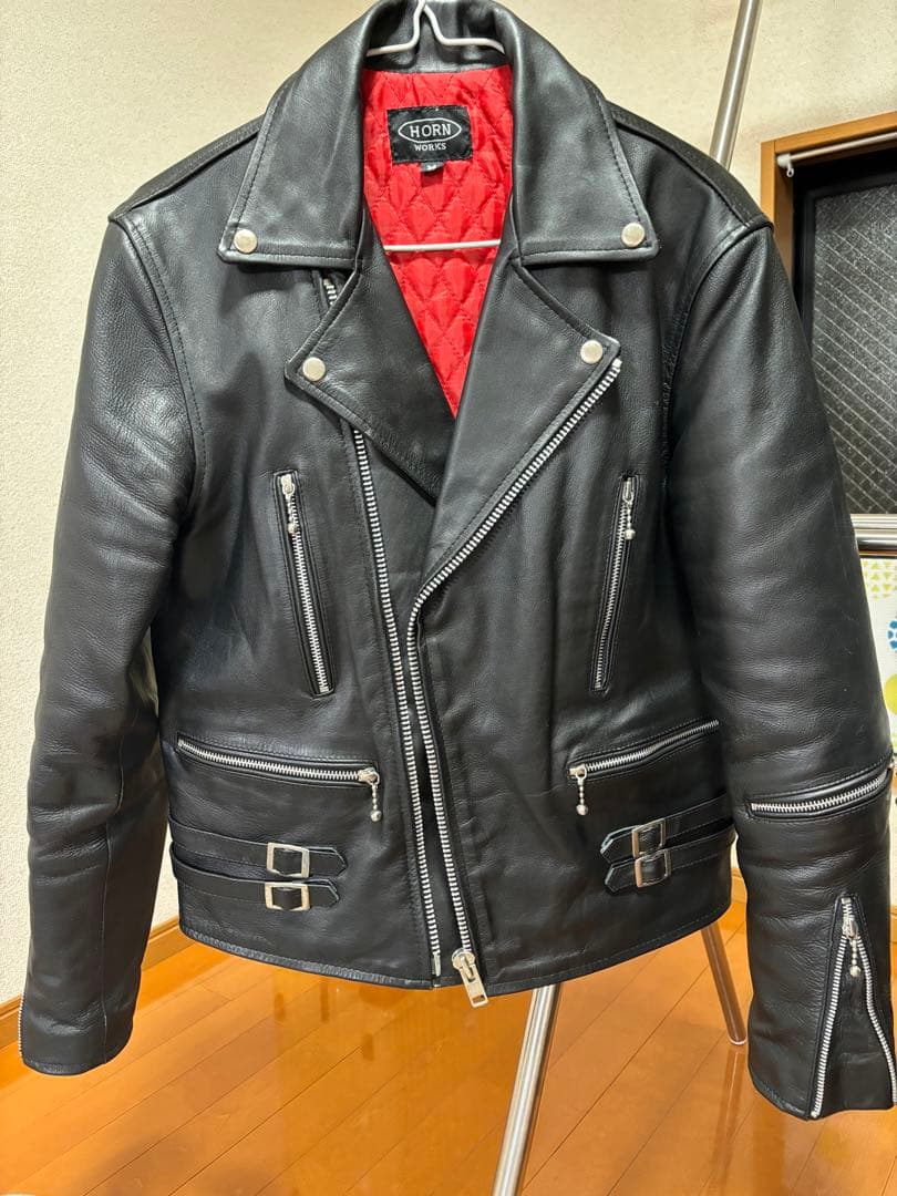H OＲN WARKS 本革ライダースジャケット 楽天市場】Horn Works 本革 ダブルライダースジャケット メンズ ホーン