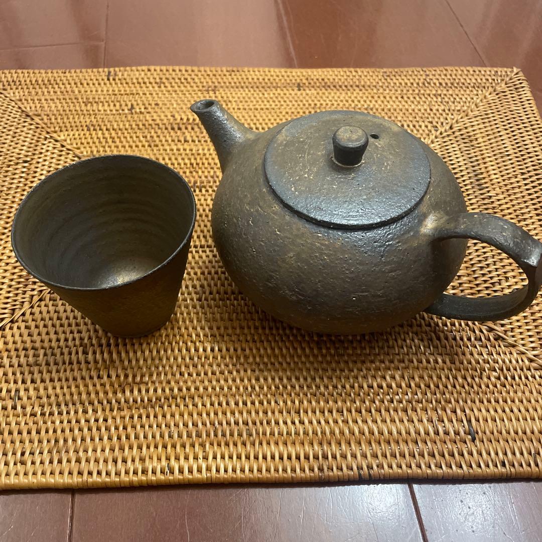 水野幸一　銅彩釉 茶ポット& 銅彩釉 カップM 水野幸一｜銅彩釉 茶ポット｜作家のうつわ通販｜和食器セレクト