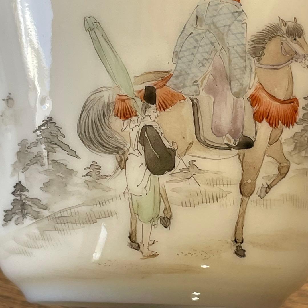 横浜焼 井村製 明治 輸出手 アンティーク カップ＆ソーサー1客 業平東