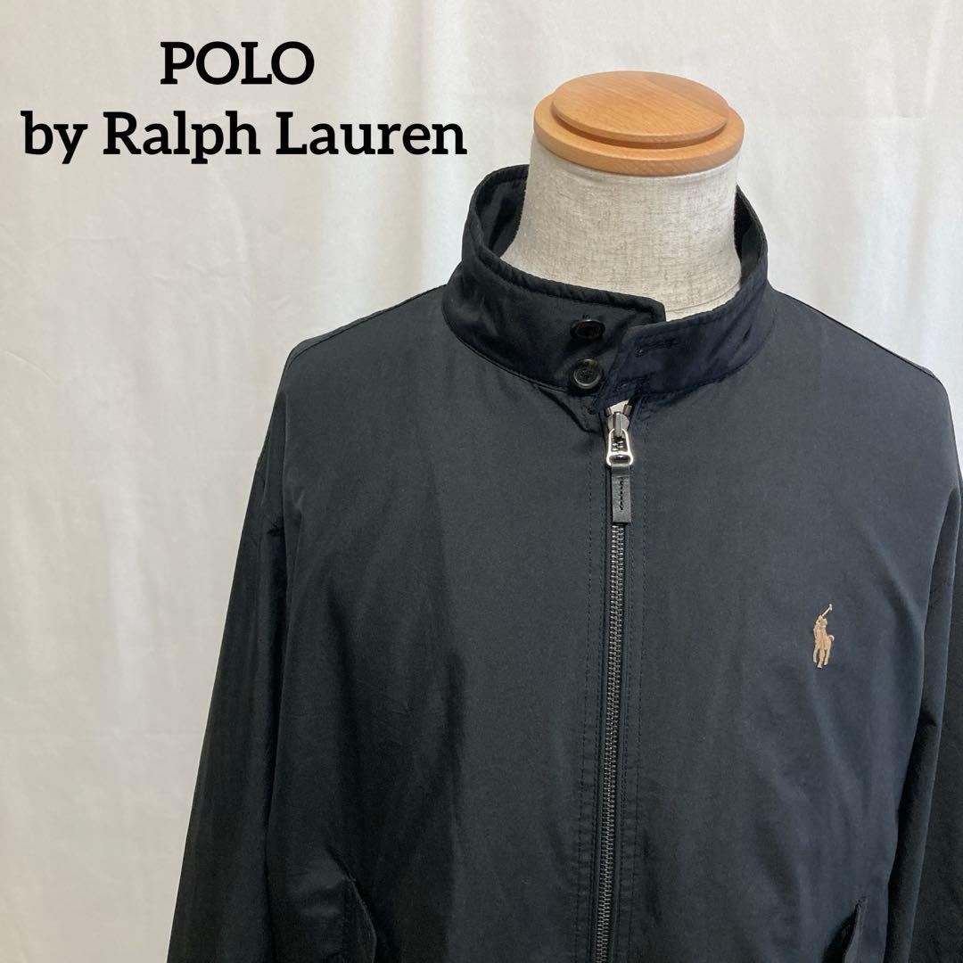 POLO by Ralph Lauren黒スィングトップ 90s 極美品 Polo ポロ ラルフローレン ハリントン ジャケット 黒 L