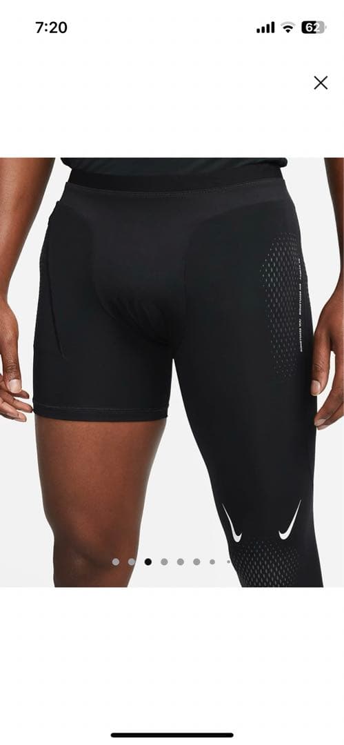 NOCTA メンズ シングルレッグ バスケットボールタイツ (黒) 左 S