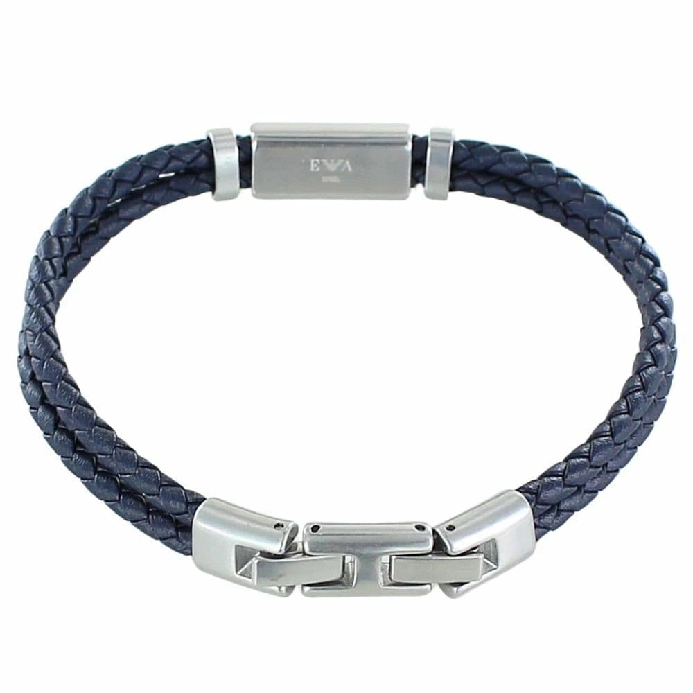 エンポリオアルマーニ レザーブレスレット ネイビー EGS2995040 - メルカリ