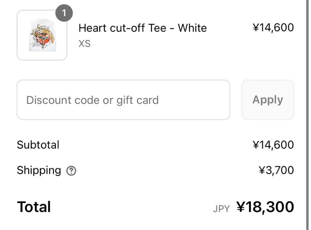 トップス \"RETROVERT\" Heart Cross Cut Off Tee