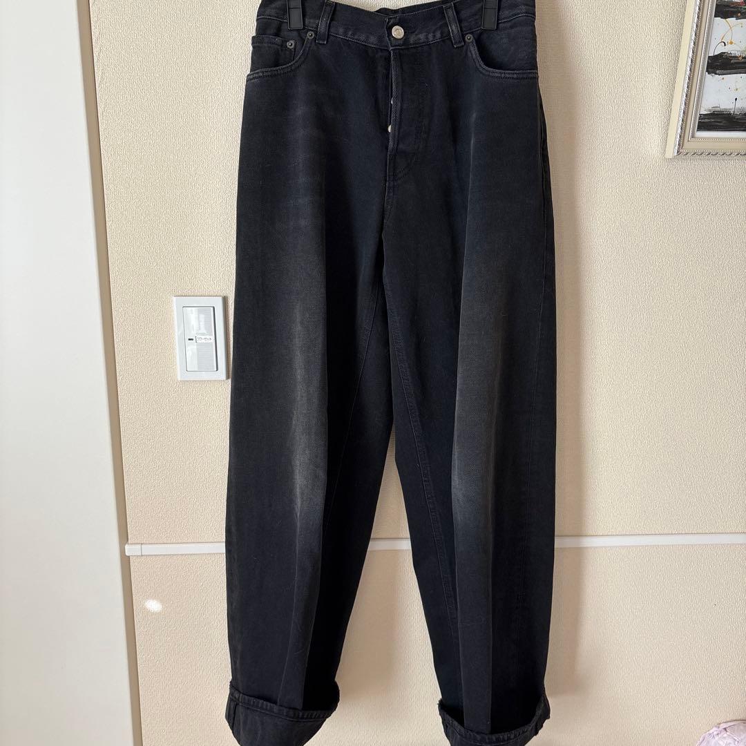 HAIKURE ブラックデニムパンツ ハイウエスト HAIKURE ハイクル ジーンズ BETHANY ベサニー HEW03296DF174