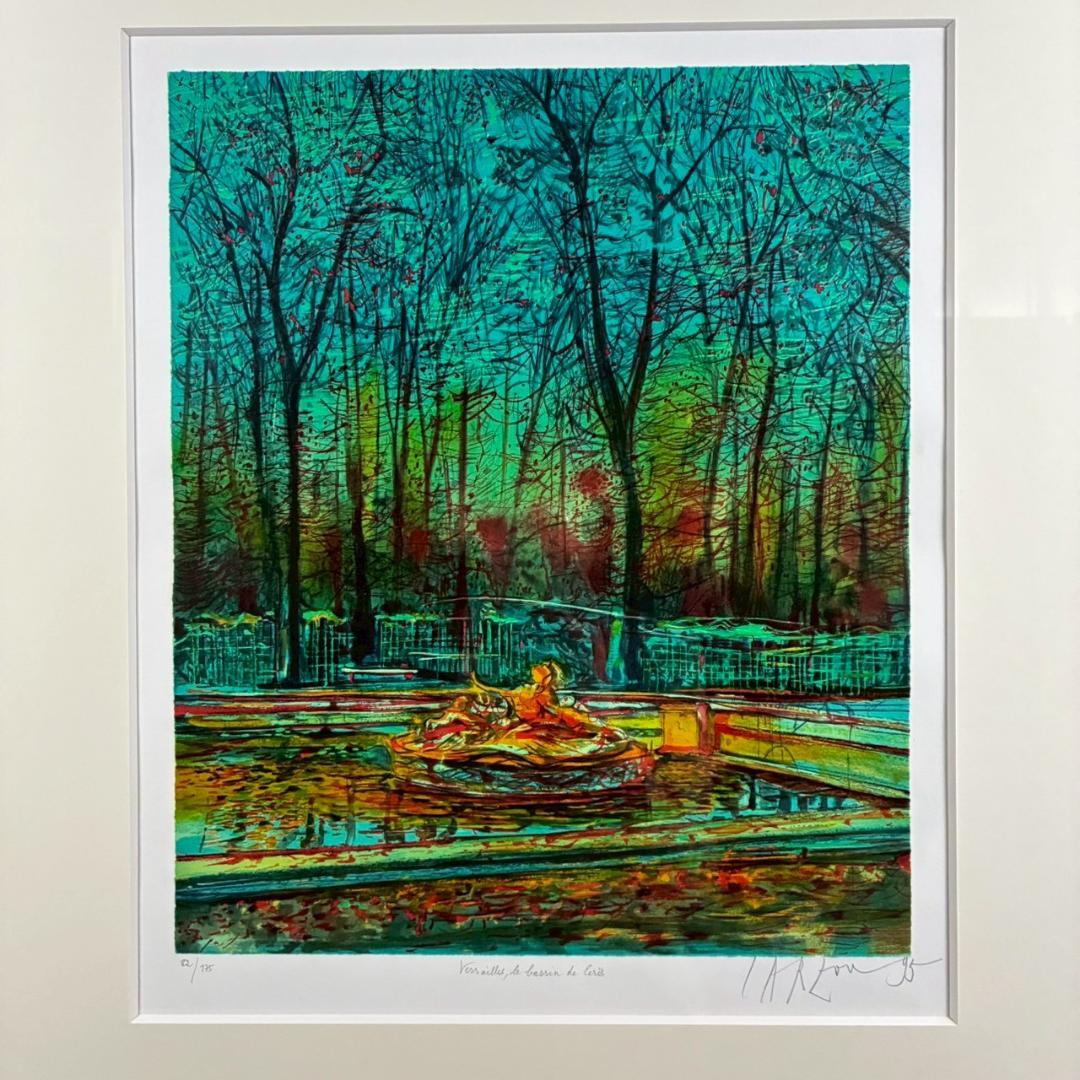 美品 ジャン・カルズー「セレスの泉」リトグラフ 直筆サイン入り 作品