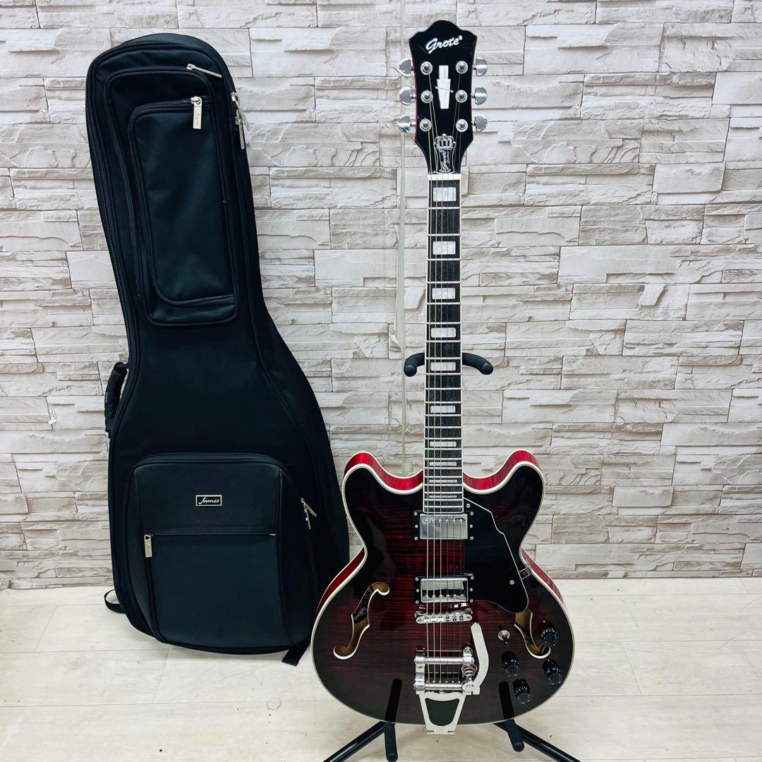 美品 Grote グロート セミホロウボディエレキギター セミアコ - メルカリ