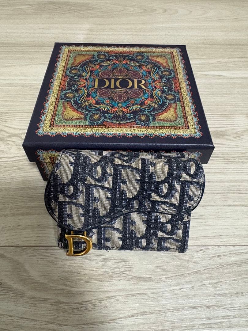 【正規品】値下げ中一月までDior 三つ折り財布 サドル org.jpg