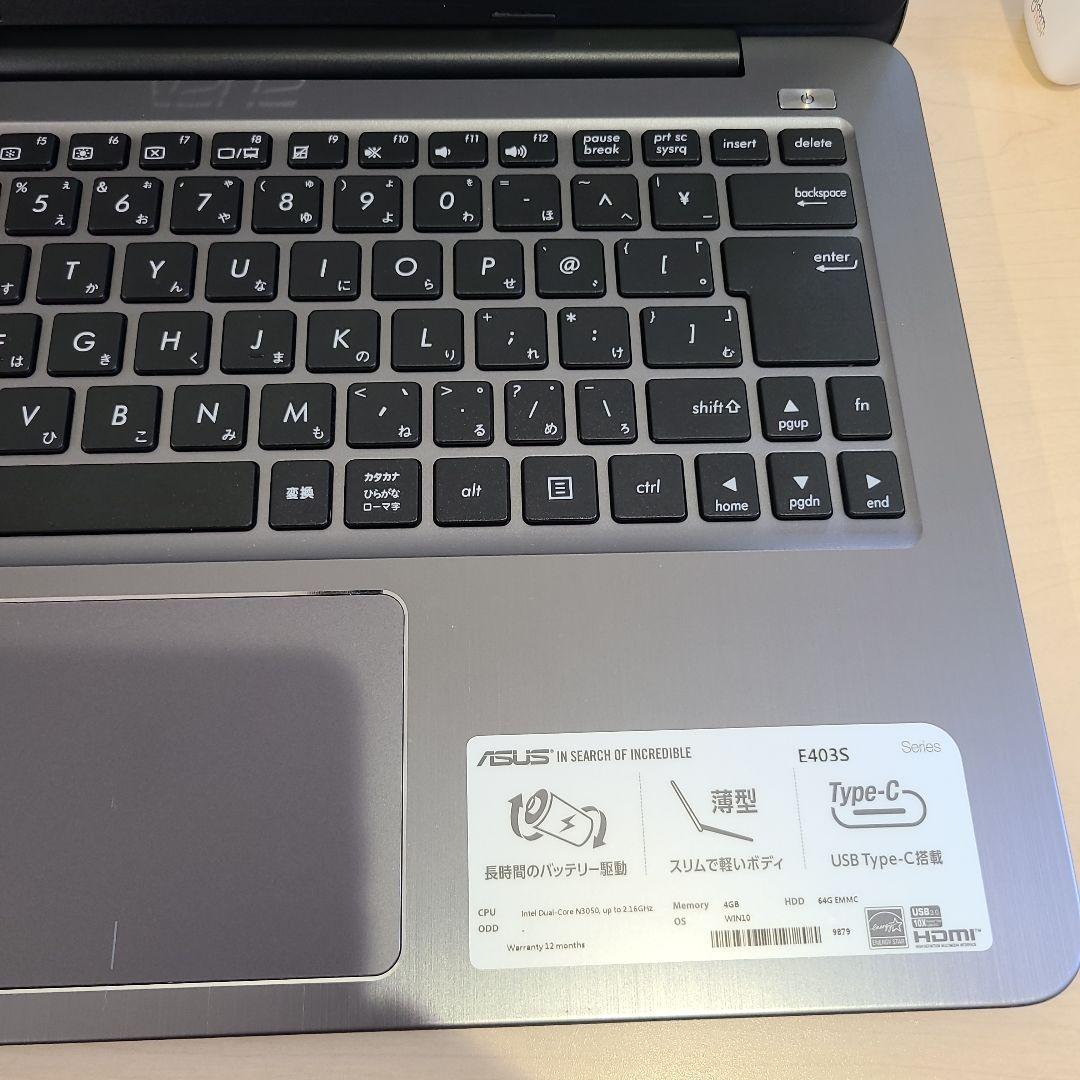 ASUS E40S ノートPC Intel N3050 4GB 64GB