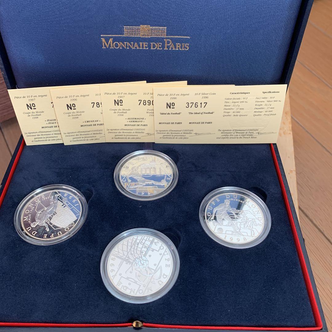 1998フランスワールドカップ公式記念コイン銀貨4種セット - メルカリ