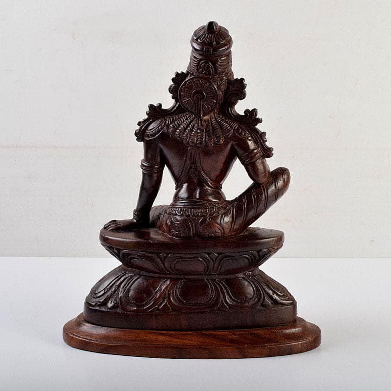 仏教美術 木彫 パールバティ像 置物 N 8904