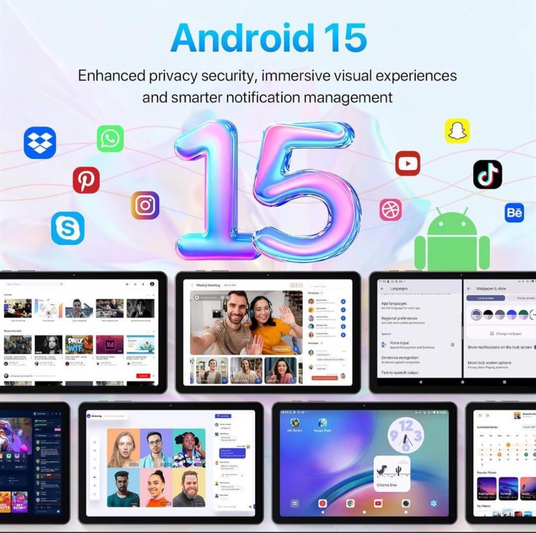 【Android 15 Gemini AI タブレット】10インチ