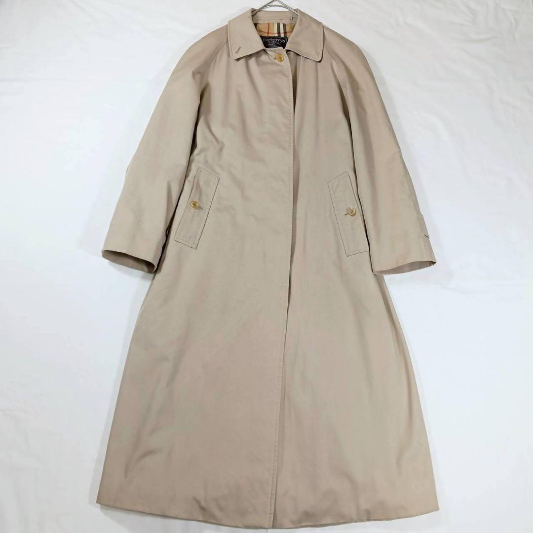イギリス製】 BURBERRY ステンカラーコート 比翼仕立て ノバチェック