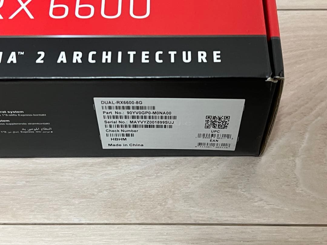 ASUS AMD Radeon RX6600 グラフィックボード【送料無料】