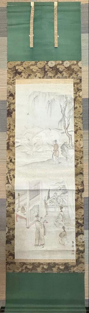 孝子ニ圖　紙本肉筆　小田海仙筆　掛軸　共箱　送料込み251031 小田海僊の取扱い作品｜古美術・掛け軸の販売・買取・鑑定-松本松栄堂