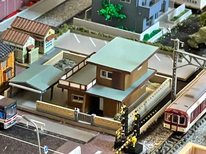 Nゲージ☆ジオコレ☆鉄道模型☆池のある家☆ジオラマ☆レイアウト