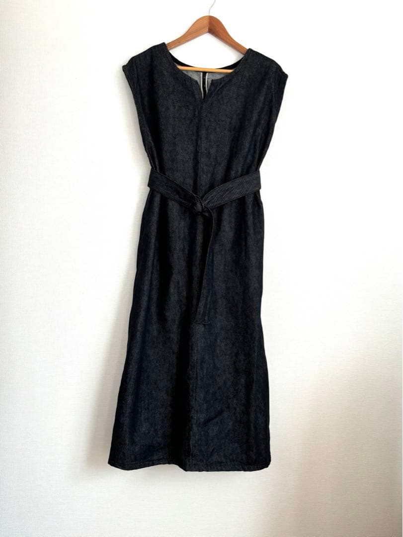 岡山デニム✖︎備後がすり ジャンパースカートを作りました