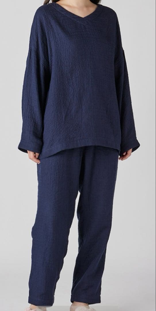 マシュマロガーゼシンプルパジャマ ユニセックスLA マシュマロガーゼシンプルパジャマ ユニセックス（RPZ18944）-UCHINO