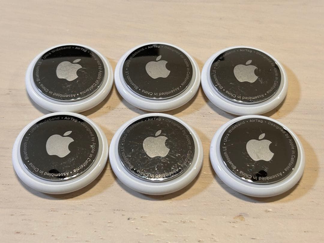 Apple AirTag 本体 6個セット ホワイト　エアタグ