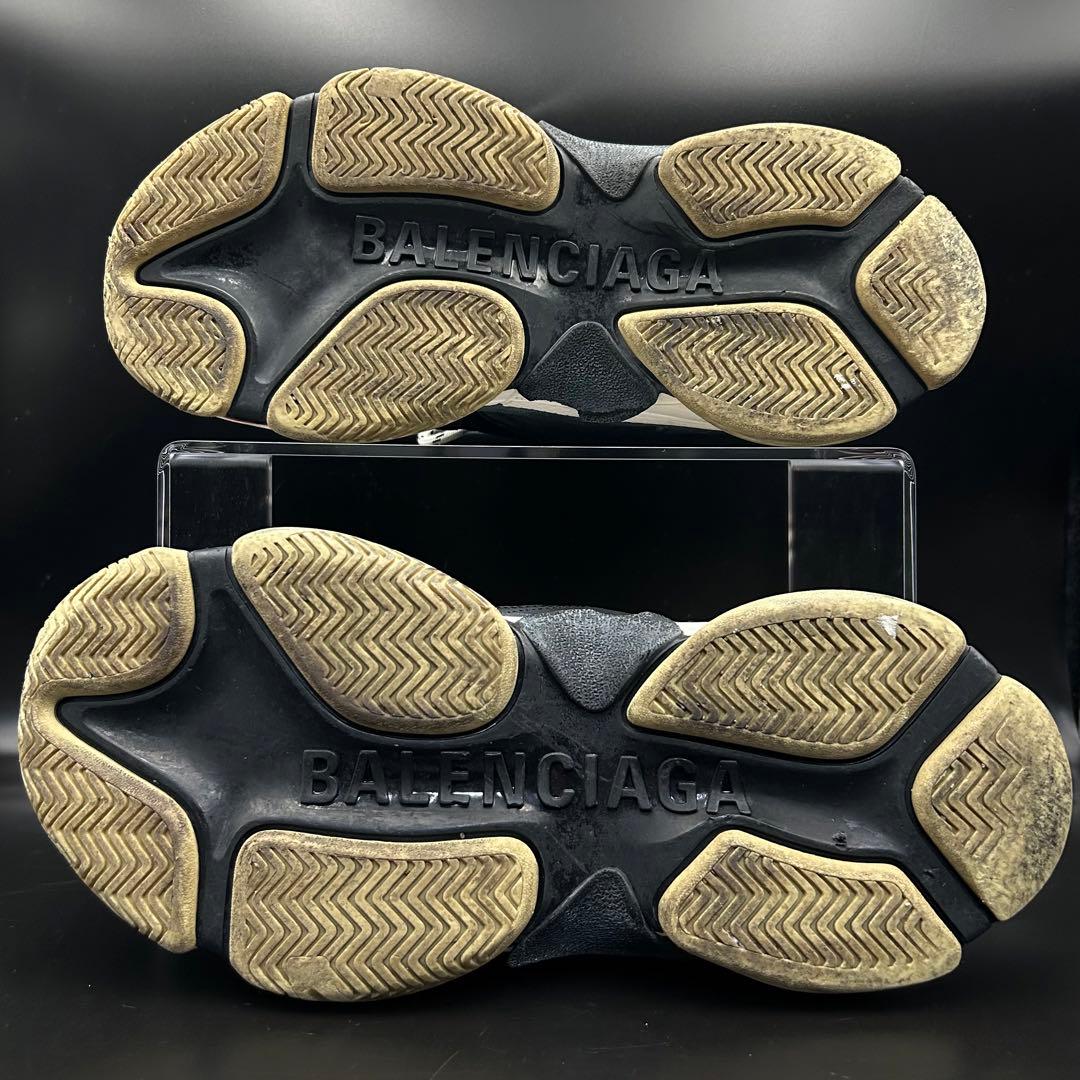 バレンシアガ トリプル S スニーカー メンズ レザー 黒 26.5cm