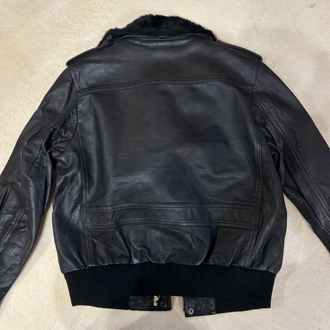 未使用級 vintage レザー G1 フライトジャケット MA-1 ファー ファー