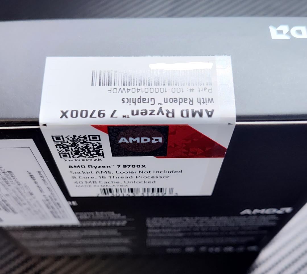 【新品未開封】AMD Ryzen 7 9700X BOX