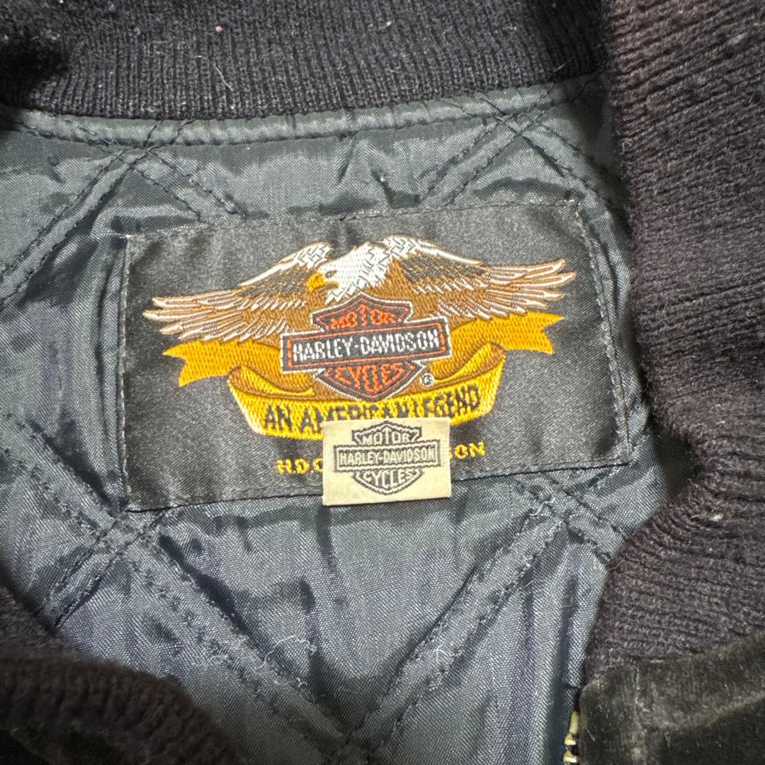 90s ハーレーダビッドソン ベロア スカジャン 別珍 イーグル