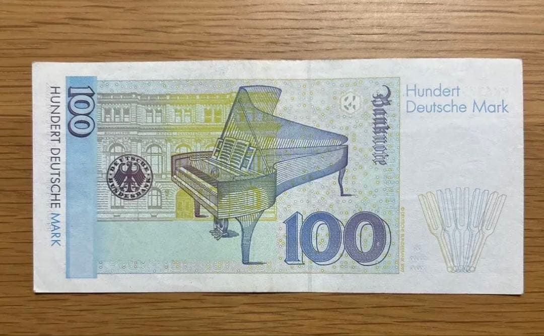 旧ドイツマルク 100マルク 音楽デザイン ***即購入可能